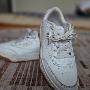 Reebok Tech G Geo Lifestyle Shoes Comfort Sneakers White Leather Women's 7.5